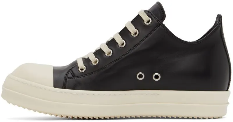 Rick Owens Black Leather 911 BLACK/MILK (RU02B2891 LPO)