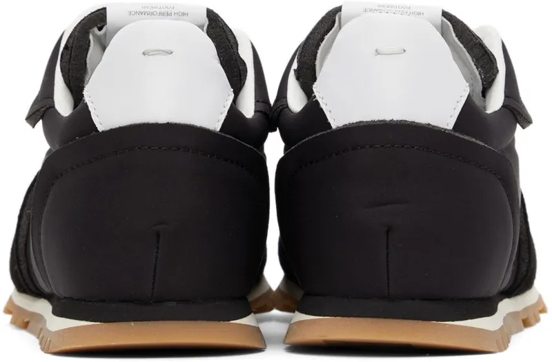 Maison Margiela Black Nylon Runner H8874 BLACK / BLACK (S37WS0579 P4311)