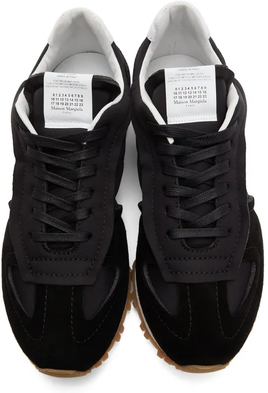 Maison Margiela Black Nylon Runner H8874 BLACK / BLACK (S37WS0579 P4311)