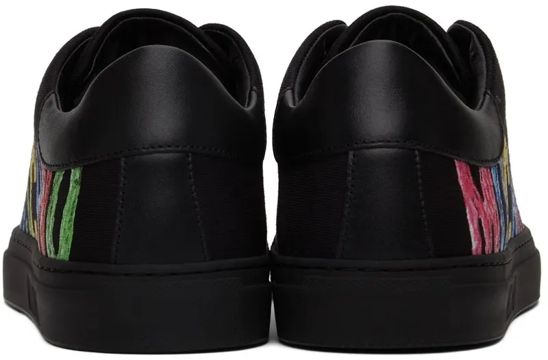 Moschino Black Painted Logo Low 00A Black (MA15252G0D M6M 00A)