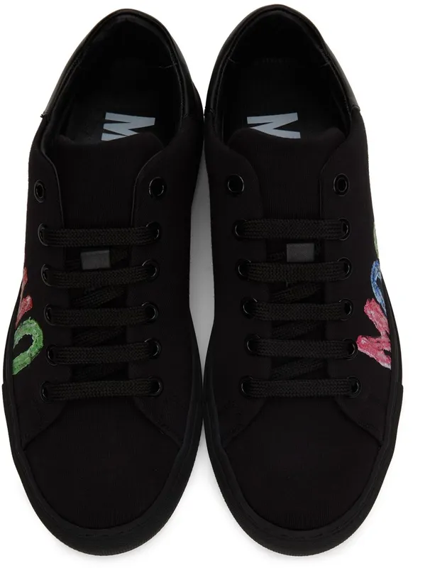 Moschino Black Painted Logo Low 00A Black (MA15252G0D M6M 00A)
