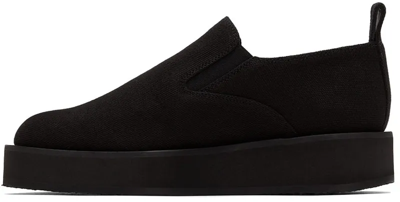 Jil Sander Black Slip-On Platform 001 Black (JS37050B_14042)