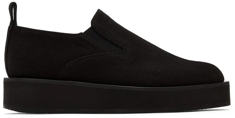 Jil Sander Black Slip-On Platform 001 Black (JS37050B_14042)