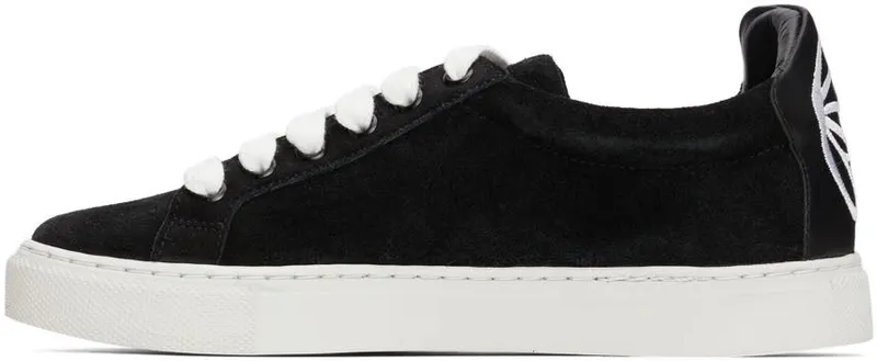 Sophia Webster Black Suede Butterfly Low Black & White (SAW21173)