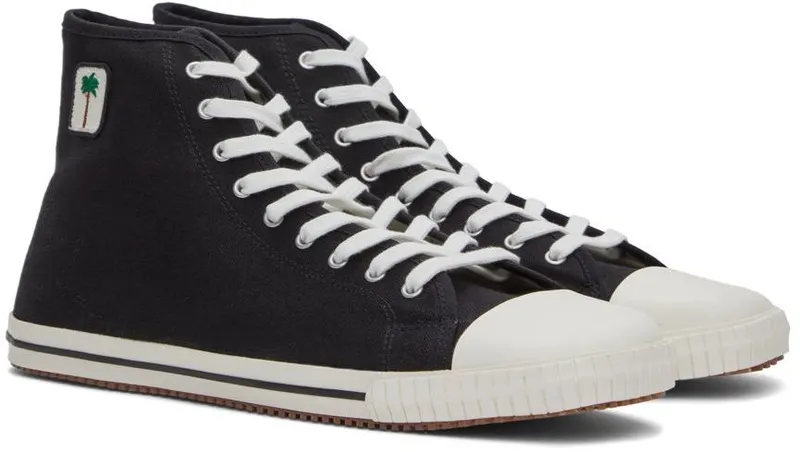 Palm Angels Black Vulcanized High Top BLACK/WHITE (PMIA075S22FAB0011001)