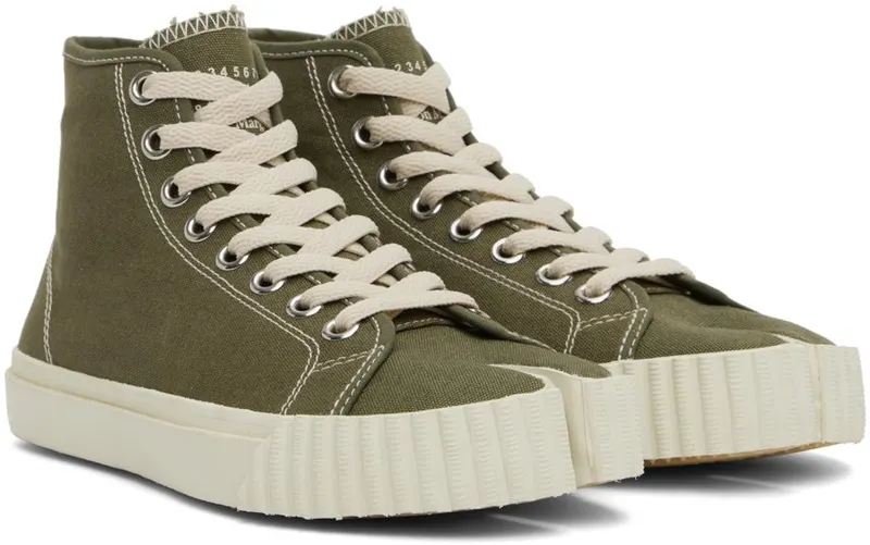 Maison Margiela Green Tabi High-Top T7431 Burnt Olive (S38WS0186 P4291)