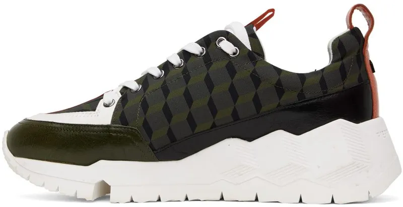 Pierre Hardy Khaki Planet Street Life GRAIN CALF-NYLON CUB (QX02_PL)