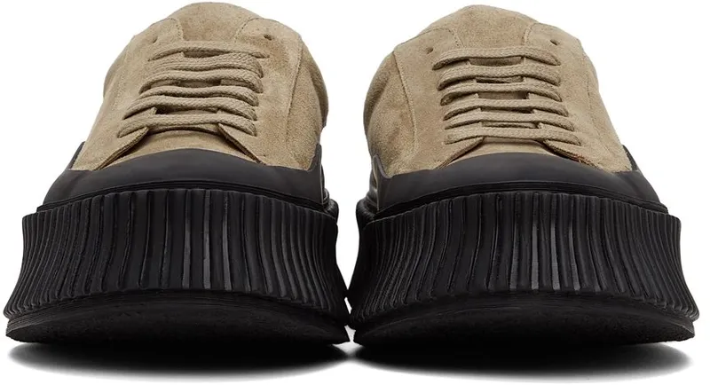 Jil Sander Khaki Suede Platform 920 KHAKI (JI32535A_14341)