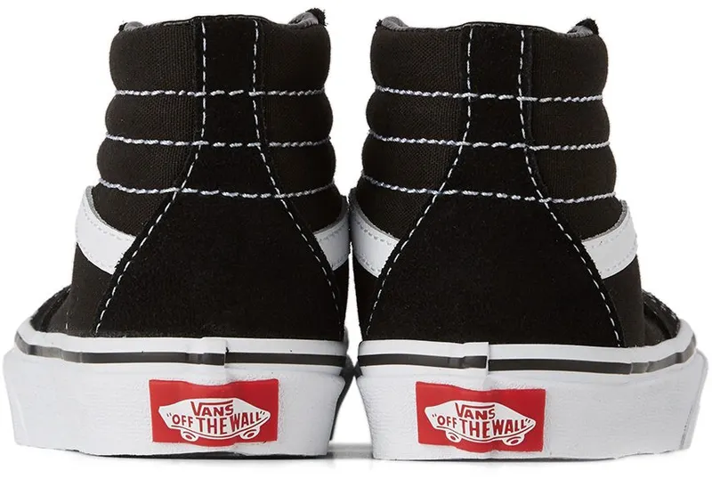 Vans Kids Black & White Sk8-Hi Black/True (K VN000D5F6BT)