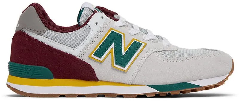 New Balance Kids Grey & Burgundy 574 Little Kids Grey/Maroon (PC574PR1)