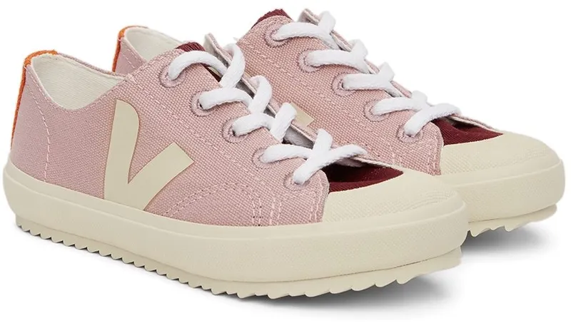 VEJA Kids Pink & Burgundy Canvas Flip MULTICO BABE (LP0102911)