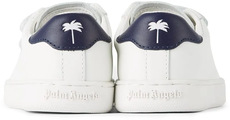 Palm Angels Kids White & Navy New Tennis WHITE NAVY (PBIA006F21LEA0010146)