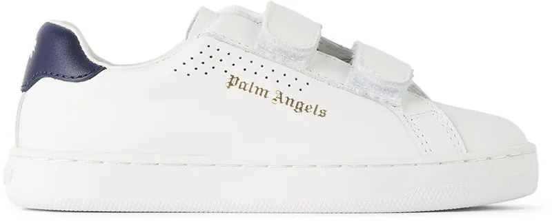 Palm Angels Kids White & Navy New Tennis WHITE NAVY (PBIA006F21LEA0010146)