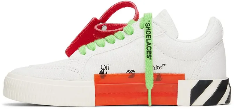 Off-White Kids White Monsters Vulcanized White Blue (OBIA003F22FAB0010145)