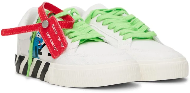 Off-White Kids White Monsters Vulcanized White Blue (OBIA003F22FAB0010145)