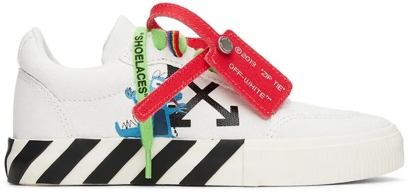 Off-White Kids White Monsters Vulcanized White Blue (OBIA003F22FAB0010145)
