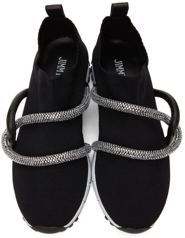 Jimmy Choo Knit Embellished Quito Black (QUITOXUT)