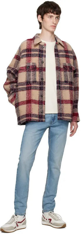 rag & bone Off-White & Burgundy Retro Runner BIRCH (MGF22FF001PU1)
