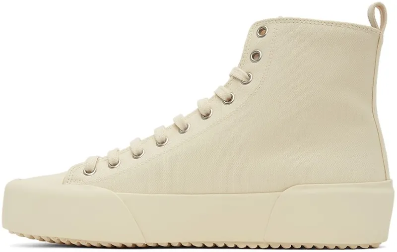 Jil Sander Off-White Canvas High-Top 101 NATURAL (JI35546B-12340)