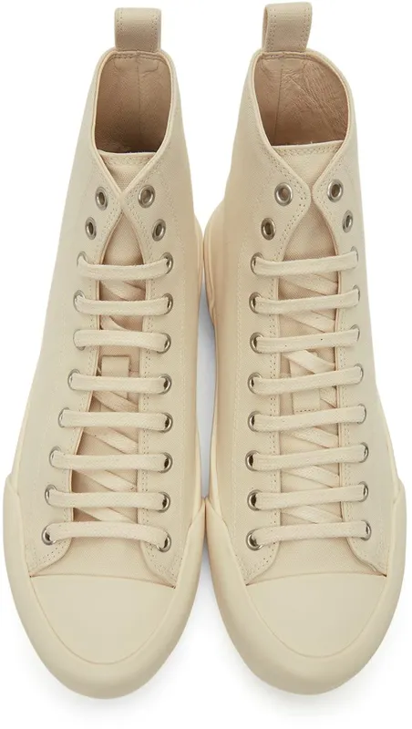 Jil Sander Off-White Canvas High-Top 101 NATURAL (JI35546B-12340)