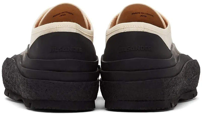 Jil Sander Off-White Canvas Low-Top 105 ANTIQUE WHITE (JI37520A_14351)