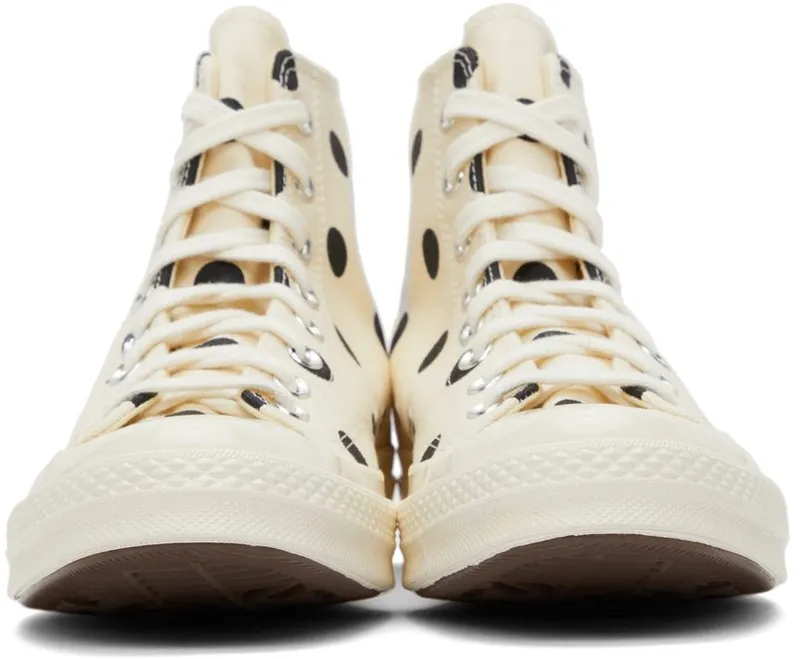 Comme des Garçons Play Off-White Converse Edition Polka Dot High White (K115)