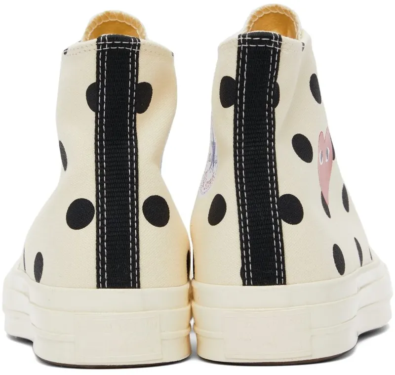 Comme des Garçons Play Off-White Converse Edition Polka Dot High White (K115)