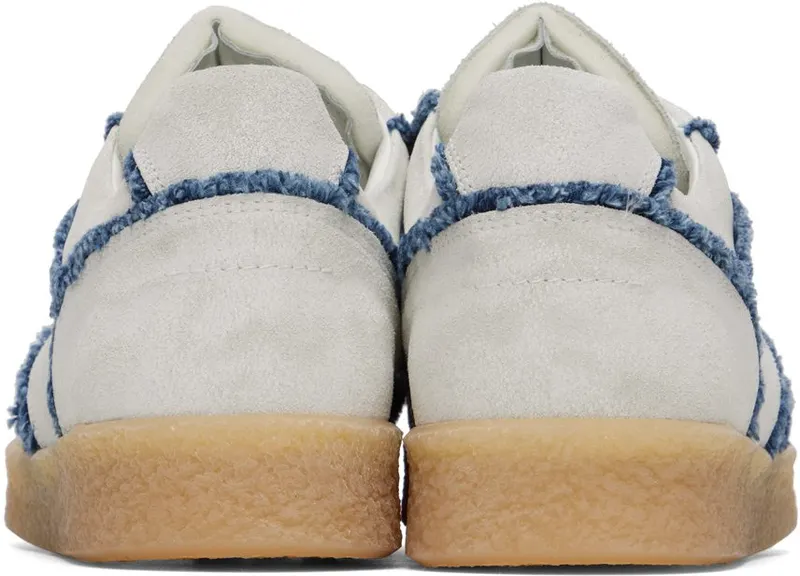 MM6 Maison Margiela Off-White Denim Leather H9365 White/Blu Deni (S66WS0083 P5004)