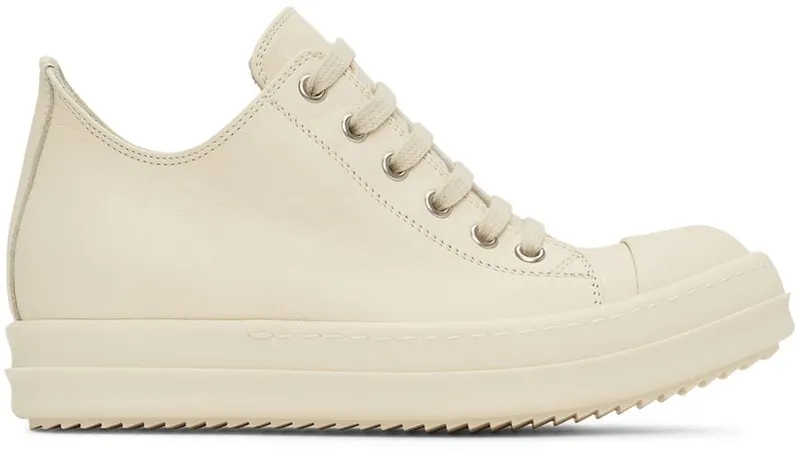 Rick Owens Off-White Full Grain Low 11111 Milk/Milk/Milk (RP01B4891 LPO)