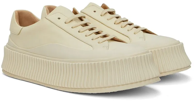 Jil Sander Off-White Leather Platform 108 – Natural (JI32535A_15550)