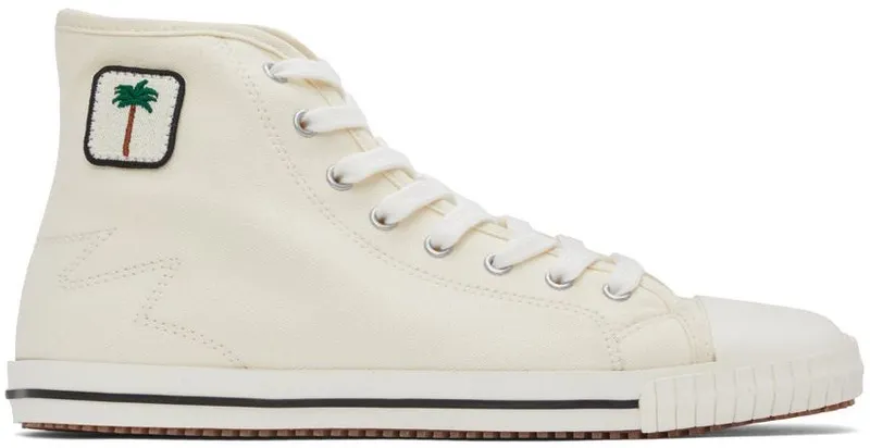 Palm Angels Off-White Vulcanized High-Top White Black (PWIA047S22FAB0010110)