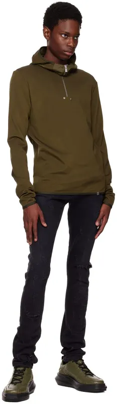 1017 ALYX 9SM SSENSE Exclusive Khaki Mono Hiking MILITARY GREEN/ BLAC (MONO HIKING SNEAKER – AXUSN0034L)