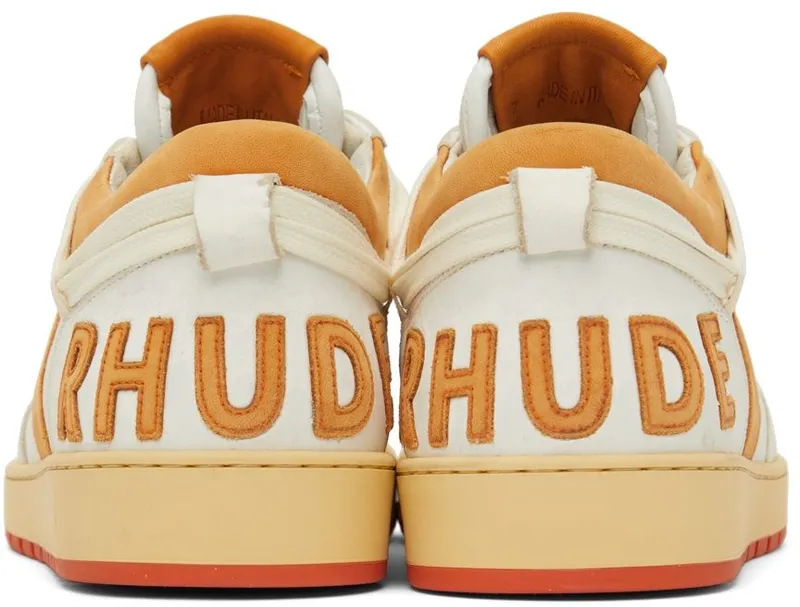 Rhude SSENSE Exclusive White & Orange Rhecess Low WHITE/ORANGE (RHSS22FO23178562)