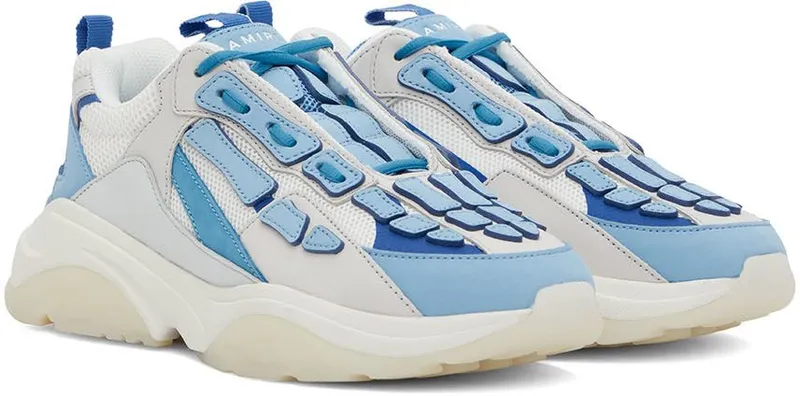 AMIRI White & Blue Bone Runner Low-Top NEON BLUE / WHITE (PF22MFS001-878)
