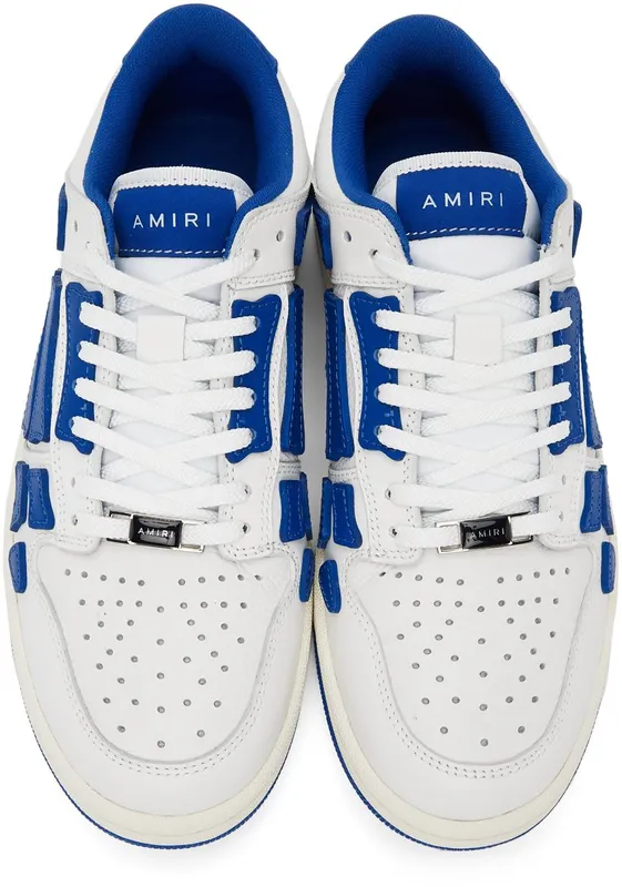 AMIRI White & Blue Skel Top Low WHITE / BLUE (PS22MFS003-123)