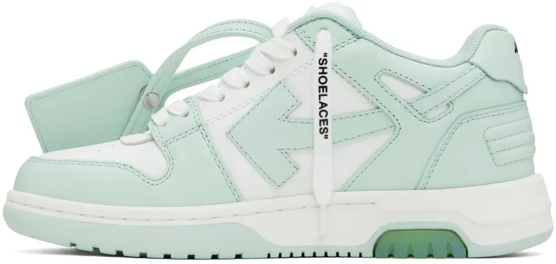 Off-White White & Green Out Of Office White Mint (OWIA259F22LEA0010151)