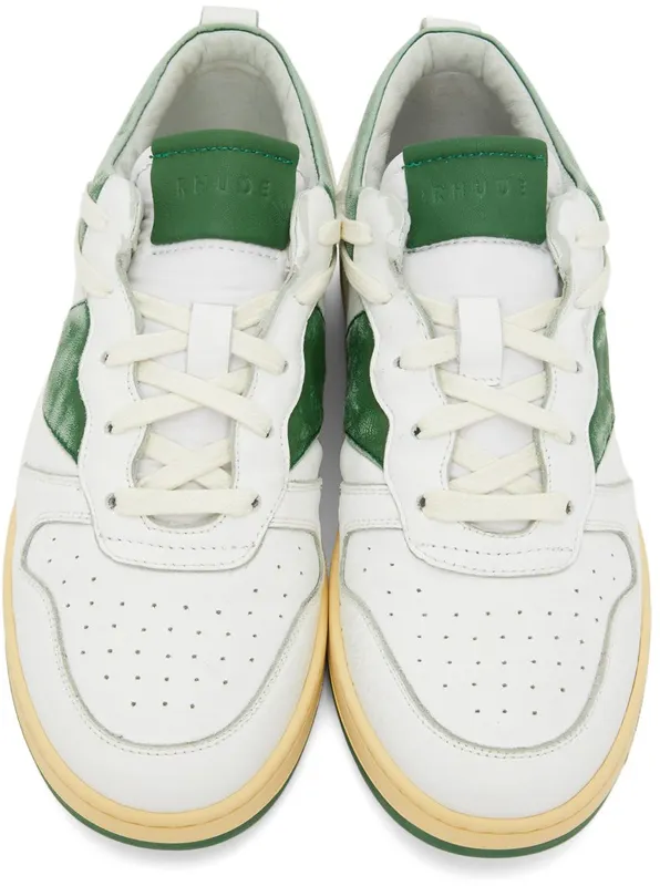 Rhude White & Green Rhecess Low WHITE/GREEN0433 (RHFW21FO21040433)