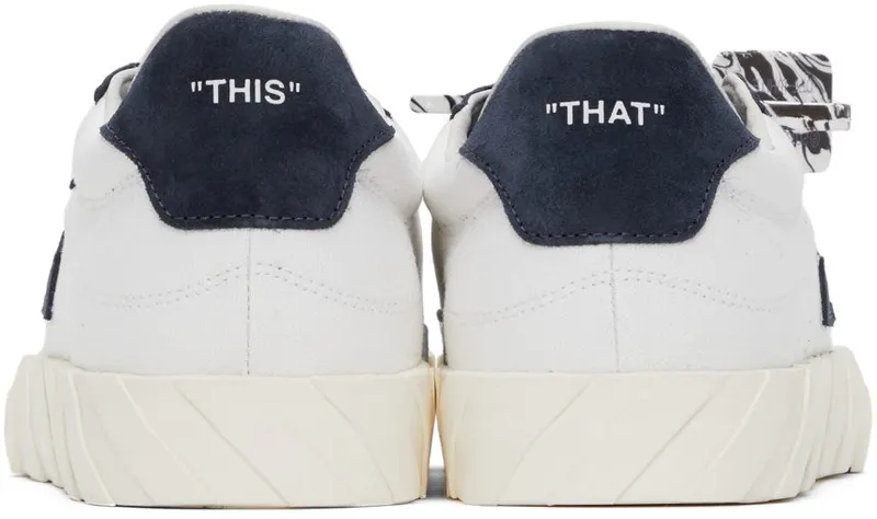 Off-White White & Navy Vulcanized White Navy B (OWIA178F21FAB0030146)