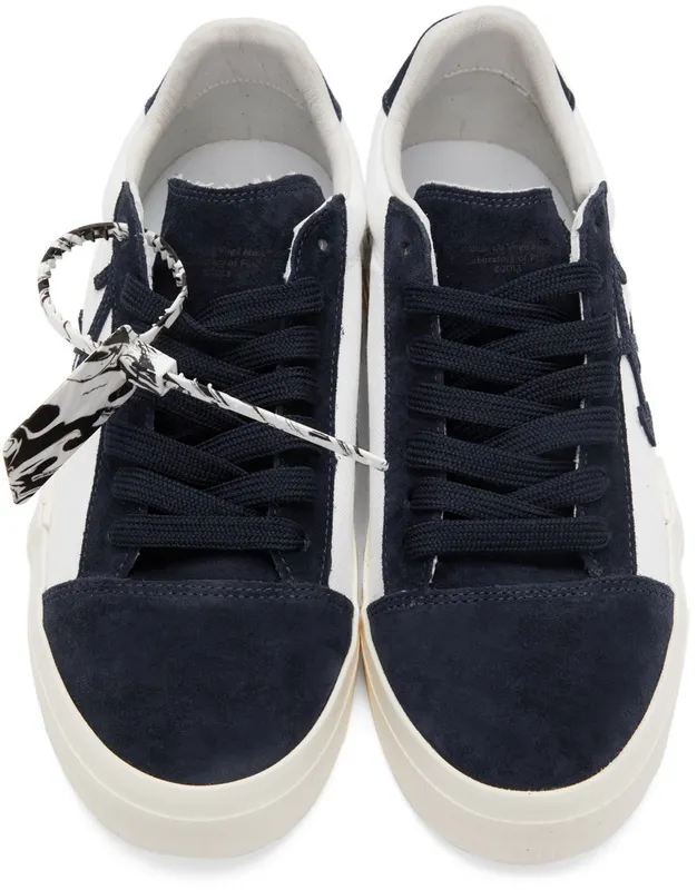 Off-White White & Navy Vulcanized White Navy B (OWIA178F21FAB0030146)