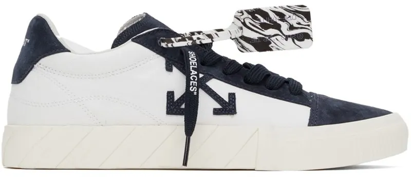 Off-White White & Navy Vulcanized White Navy B (OWIA178F21FAB0030146)
