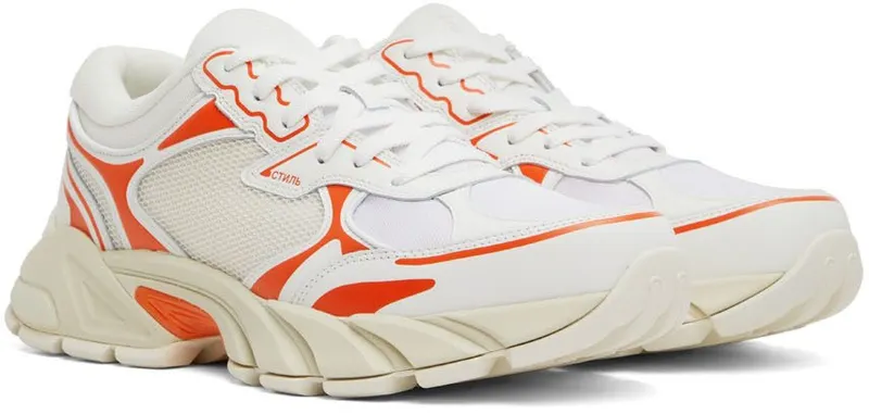 Heron Preston White & Orange Block Stepper Low-Top WHITE (HMIA027S22FAB0010120)