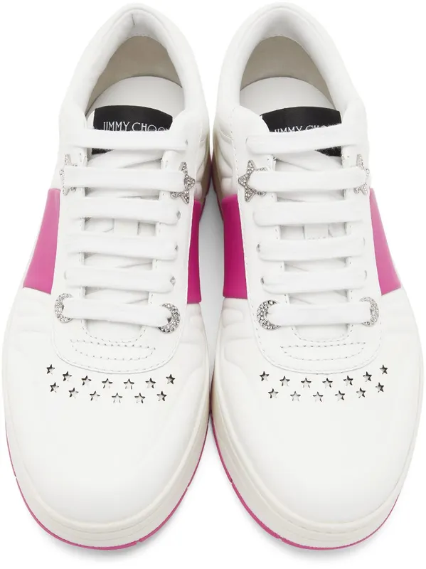 Jimmy Choo White & Pink Hawaii White/Fuchsia (HAWAII/F ADD)