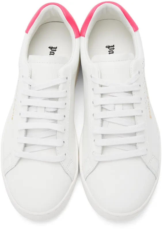 Palm Angels White & Pink New Tennis White Fuschia (PWIA035S21LEA0010132)