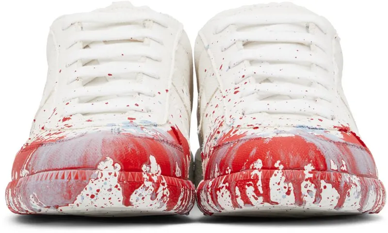 Maison Margiela White & Red Paint Drop Replica H8682 WHITE / VARIAN (S37WS0568 P4129)