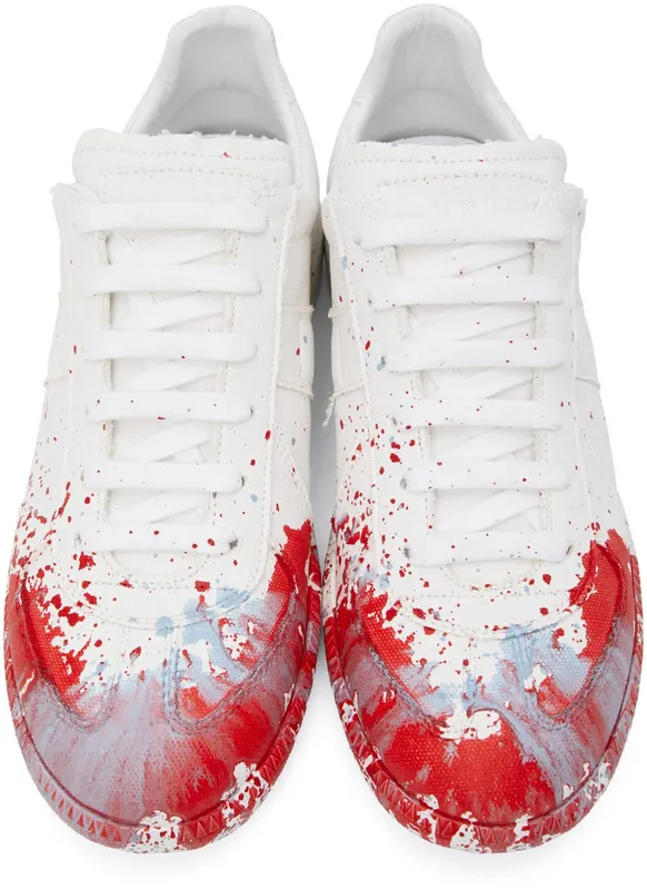Maison Margiela White & Red Paint Drop Replica H8682 WHITE / VARIAN (S37WS0568 P4129)