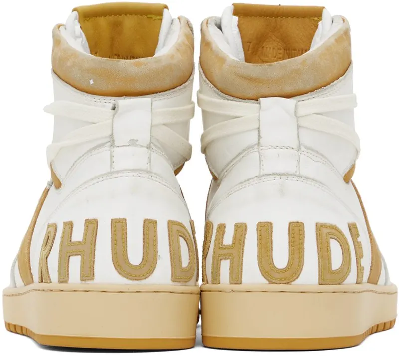 Rhude White & Yellow Rhecess-Sky Hi WHITE/MUSTARD (RHFW22FO04489660)