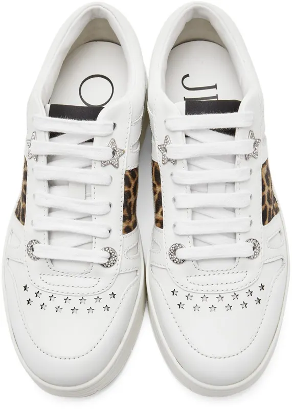 Jimmy Choo White Calfskin Hawaii/F V White/Natural Mix (HAWAII/FVZJ)