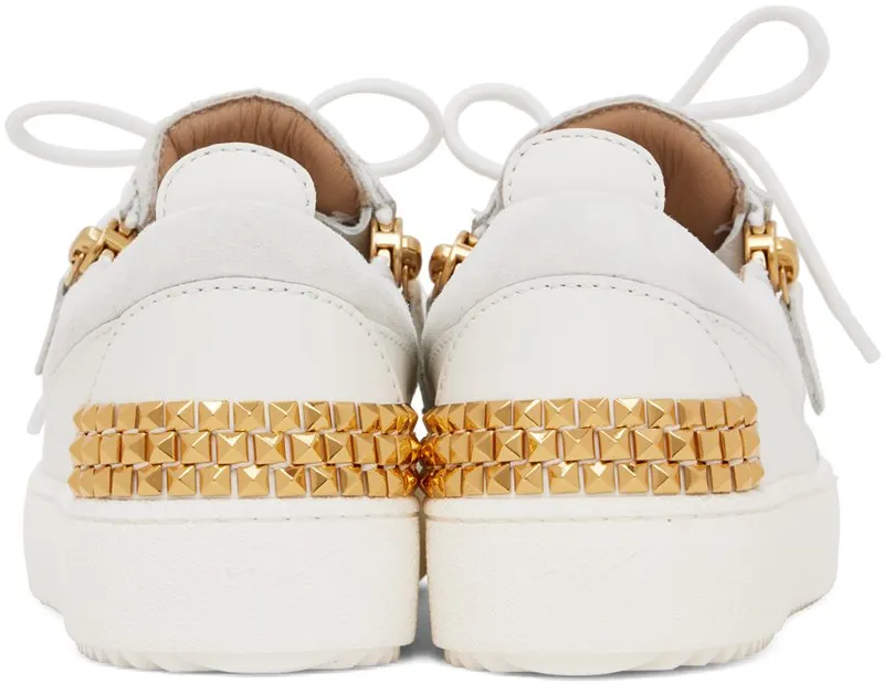 Giuseppe Zanotti White Camoscio White/Gold (RW20010 92981)