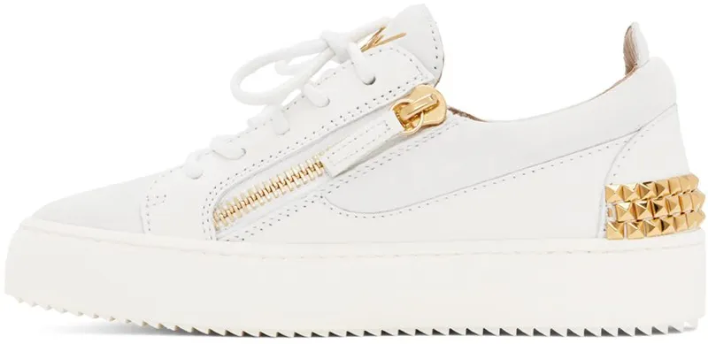 Giuseppe Zanotti White Camoscio White/Gold (RW20010 92981)