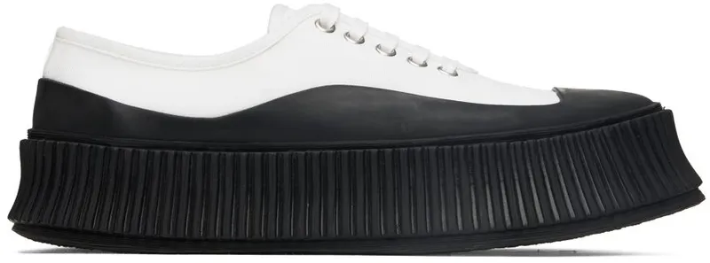 Jil Sander White Canvas Platform 105 – LIGHT IVORY (J32WS0019_P4868)